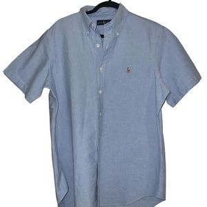 Polo Ralph Lauren logo embroidered Oxford short sleeve shirt